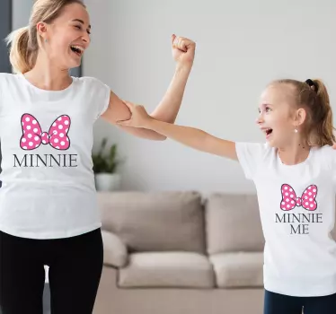 Minnie hiiri solki pari äiti ja tytär t-paita - Tenstickers