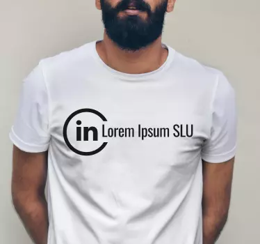 Mukautettu linkedin-tili t-paita - Tenstickers