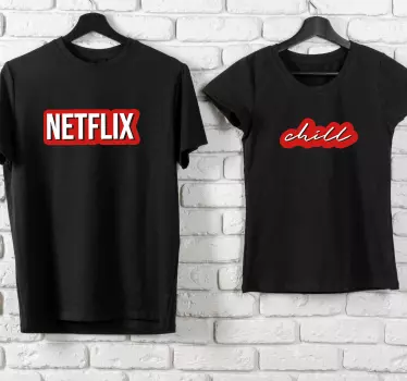 Netflix ja chill samanlaiset paidat - Tenstickers