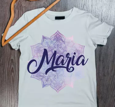 Nimikoitu mandala t-paita - Tenstickers