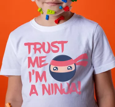 Ninja luota minuun lasten t-paita - Tenstickers