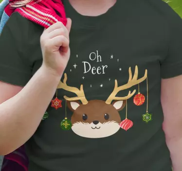 Oh deer juhlavasti suunniteltu t-paita halloweeniksi - Tenstickers