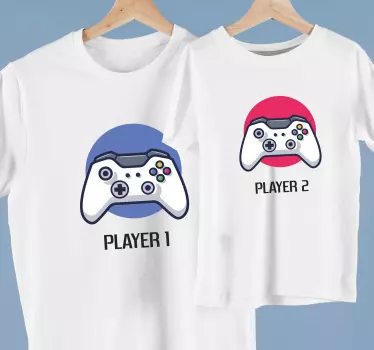 Peliohjaimet isän ja pojan t-paidat - Tenstickers