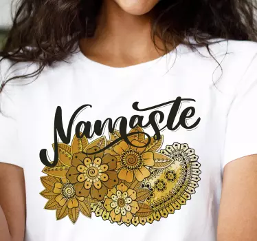 Paisley intialaistyylinen t-paita - Tenstickers