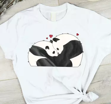 Panda rakkaus yhteysparin t-paita - Tenstickers