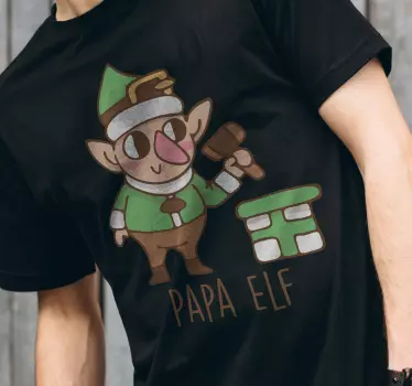 Papa elf teksti paita jouluun - Tenstickers