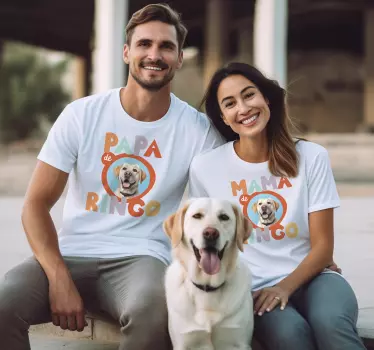 Papa mama lemmikin nimi Couple t shirts - Tenstickers