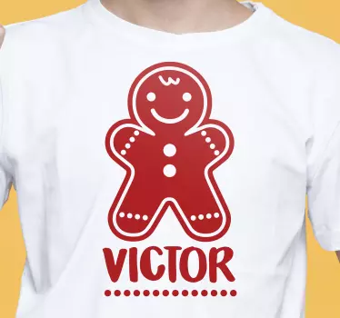 Pipari ukko nimi joulu t-paita - Tenstickers