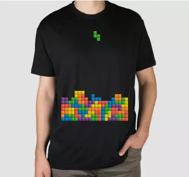 Putoava tetris-t-paita - Tenstickers