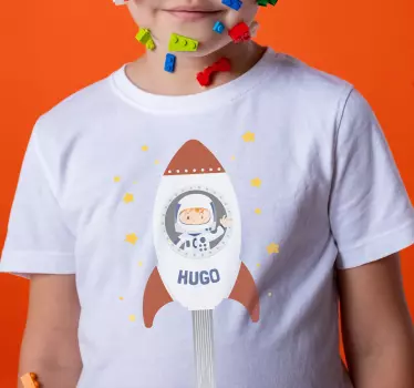 Rakettiseikkailuteemainen lasten t-paita - Tenstickers