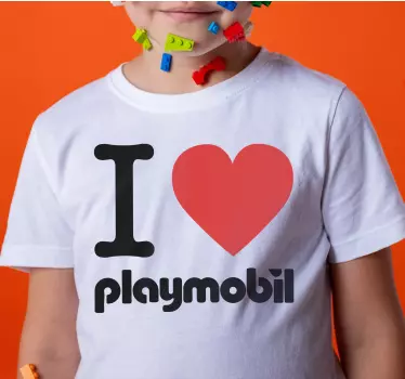 Rakkaus playmobil-vaatteet lasten t-paita - Tenstickers