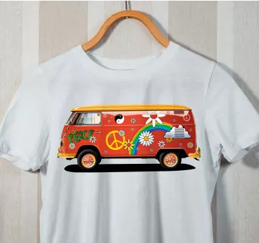 Retro hippi-t-paita - Tenstickers