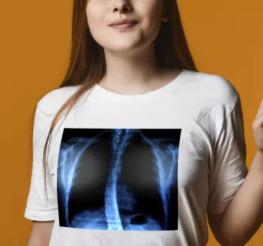Rintakehän röntgen paita halloween - Tenstickers