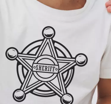 Sheriffin tähtiembleemi t-paita - Tenstickers