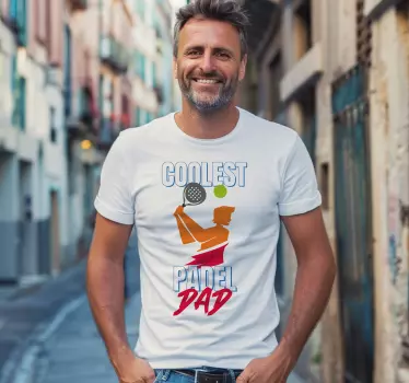 Siistein padel isä t-paita - Tenstickers