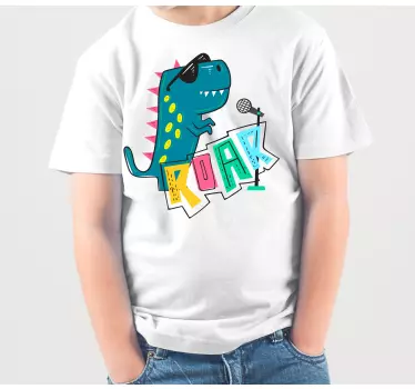 Siisti laulava dinosaurusten lasten t-paita - Tenstickers