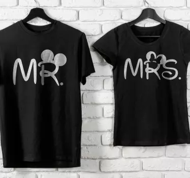 Mikki ja Minni Couple T Shirts - Tenstickers