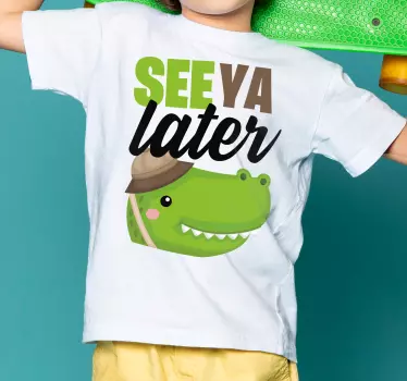 Seya myöhemmin cocodrile lasten t-paita - Tenstickers