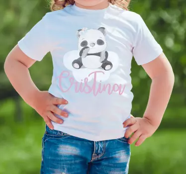 Söpö panda kuosiset lasten t-paita - Tenstickers