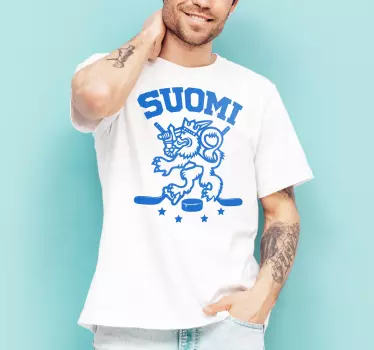 Suomalainen jääkiekko t-paita - Tenstickers