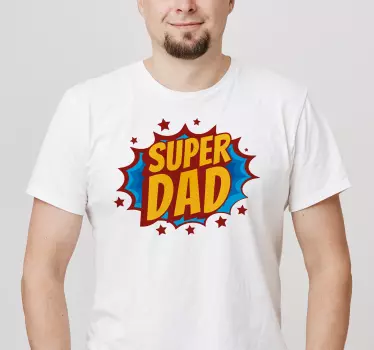Super isä sarjakuvakupla paita isänpäivälle - Tenstickers