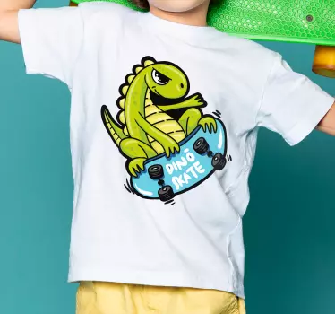 Swag skater t-rex sarjakuva t-paita - Tenstickers