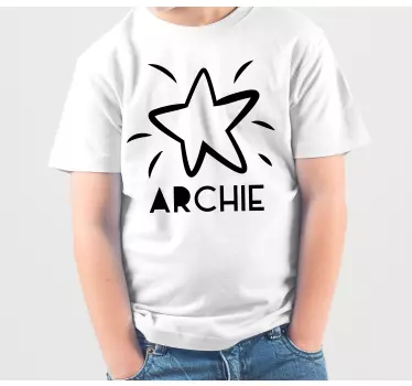Tähtikuvioinen archie lasten t-paita - Tenstickers