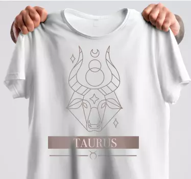 Taurus pink kortti horoskooppi t-paita - Tenstickers