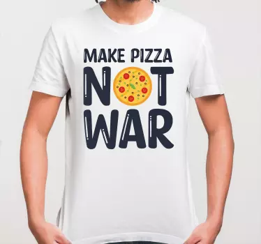 Tee pizzasta ei sotaa t-paita - Tenstickers