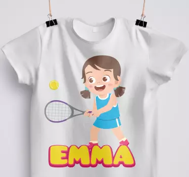 Tennispelaaja, jolla on nimi lasten t-paita - Tenstickers
