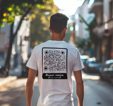 Tiktok QR-koodi t-paita - Tenstickers