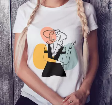 Abstrakti geometrinen nainen t-paita - Tenstickers