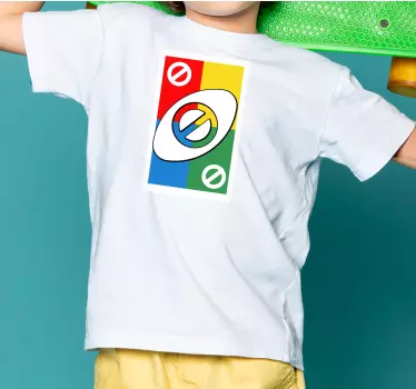 Värikäs hauska kuvio lasten t-paita - Tenstickers