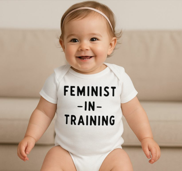 Vauvalle t-paita feministi harjoittelussa - Tenstickers