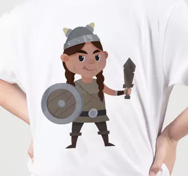 Vikinkisoturi hahmo lasten t-paita - Tenstickers