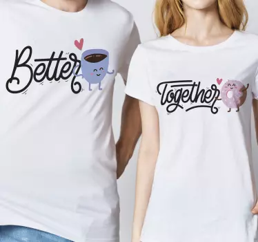 Yhdessä parempi äiti ja tytär t-paita - Tenstickers
