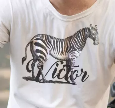 Yksilöllinen seepra-paita - Tenstickers