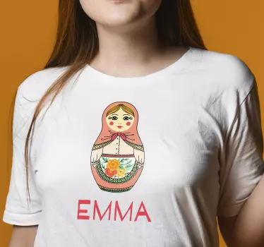 Yksilöllinen venäjän nukke t-paita - Tenstickers