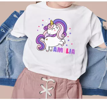 Yksisarvinen personoitu amilia vauvalle t-paita - Tenstickers