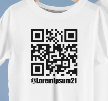 Henkilökohtainen Instagram QR t-paita - Tenstickers