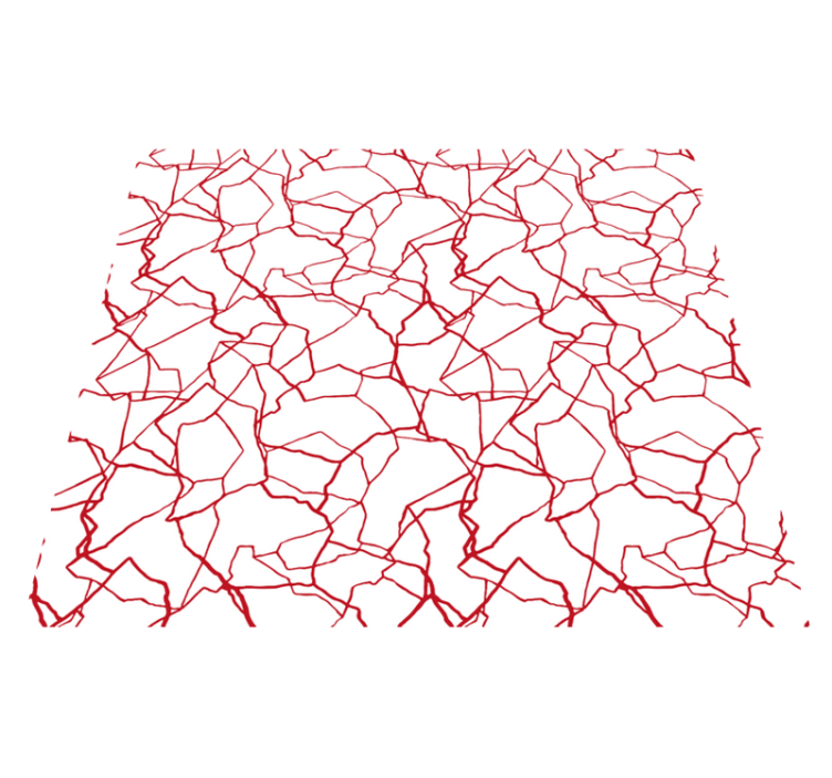 Halkeileva punainen kuvio valkoinen vinyylimatto - Tenstickers