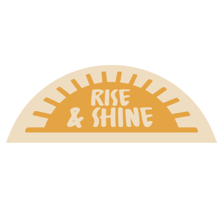rise and shine -teksti kylpyhuoneen vinyylimatto - Tenstickers