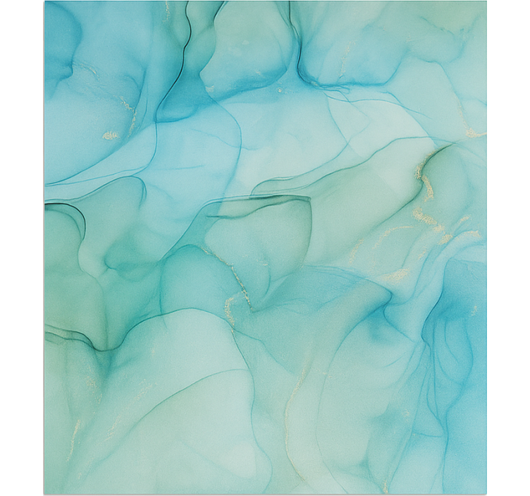 Turkoosi aaltoefekti marmori vinyylimatto - Tenstickers