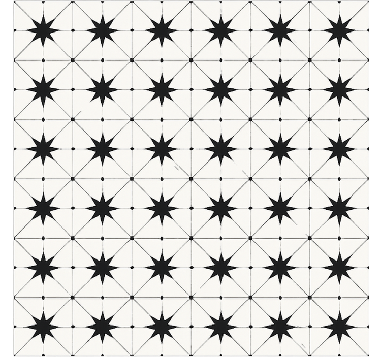 Enkaustinen tähtikuvio ruokasalin vinyylimatto - Tenstickers