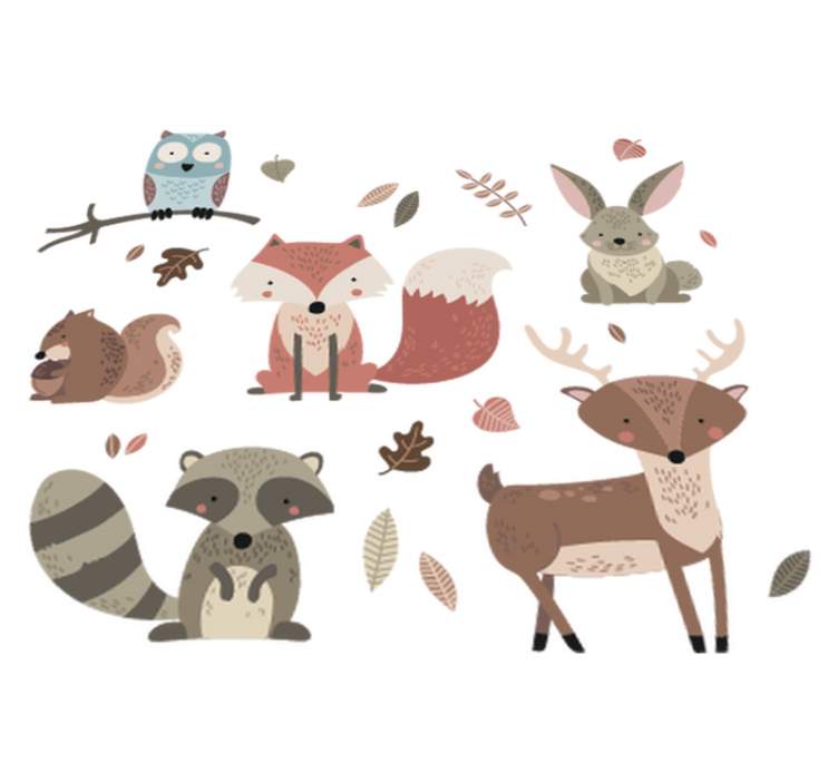 Syksyn tyyli eläin vinyylimatto - Tenstickers