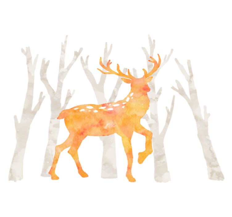 Poro talvi tyyli eläin vinyylimatto - Tenstickers