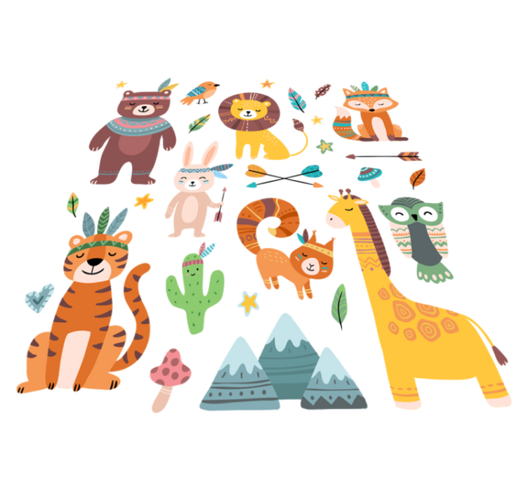 Vauva villieläin vinyylimatto - Tenstickers