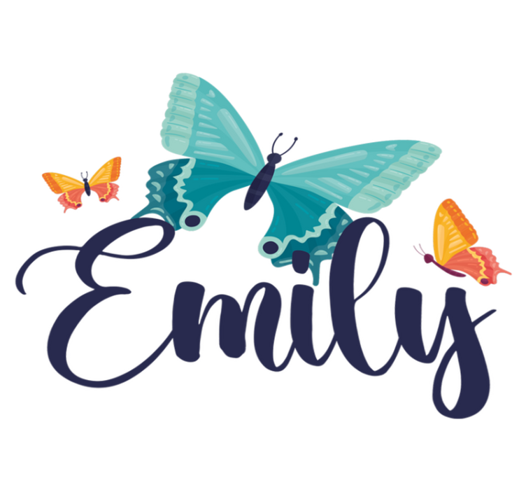 Kaksiväriset perhoset nimellä eläin vinyylimatto - Tenstickers