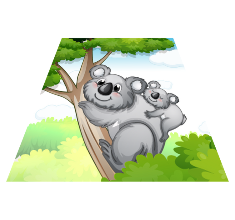 Äiti ja vauva koala eläin vinyylimatto - Tenstickers