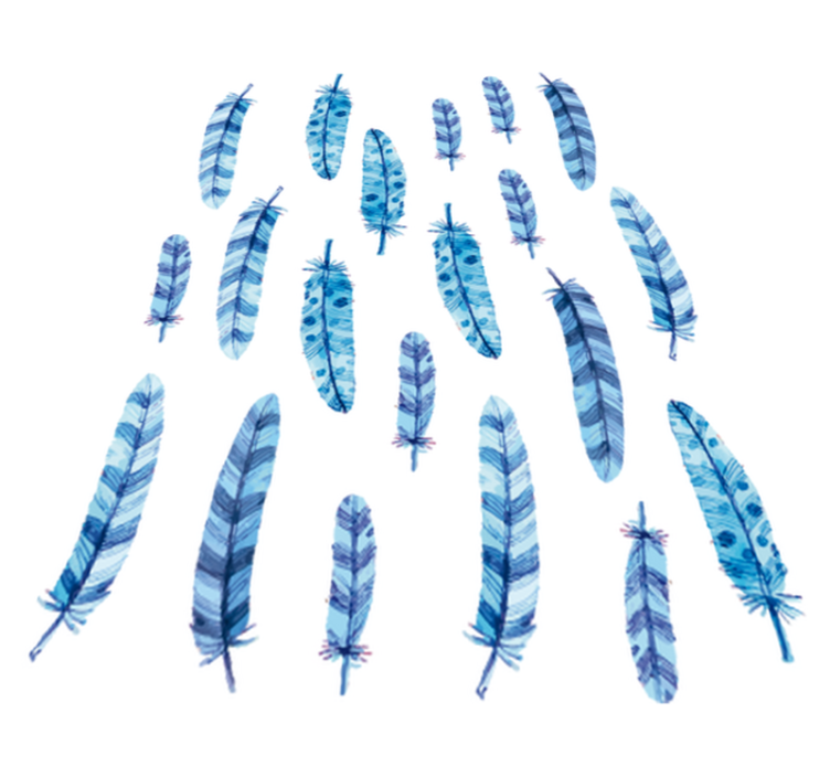 Siniset sulat lasten vinyylimatto - Tenstickers